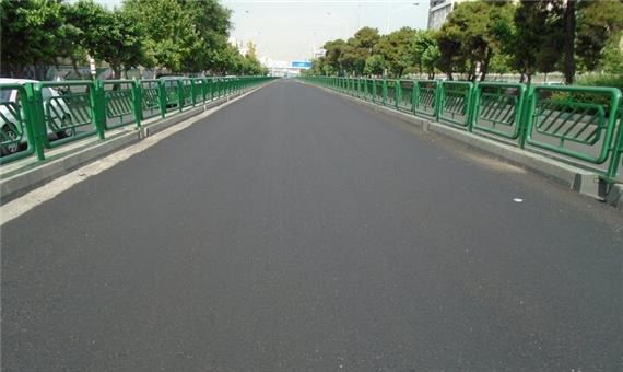 اتمام عملیات روکش مکانیزه آسفالت مسیر B.R.T خیابان کامل آزادی