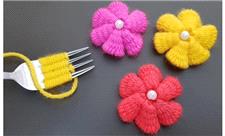 گل کاموایی زیبا برای تزئین لباس