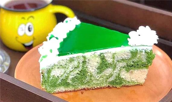 شیرینی ها/ طرز پخت «کیک ماربل اسفناج» برای مهمانی