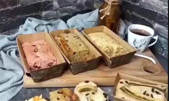 یک کیک با 4 طعم مختلف