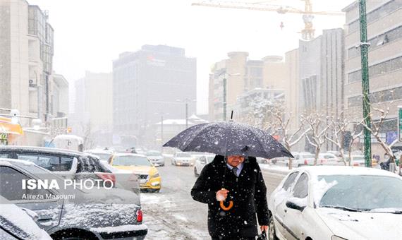 بارش برف و باران در تهران؛ احتمال بهمن در ارتفاعات
