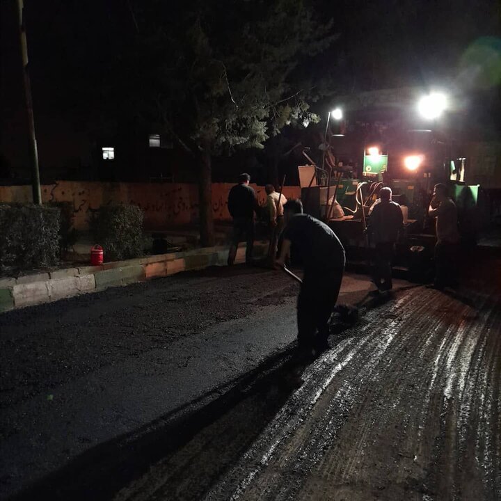 ‍ ۱۰۰ هزار متر مربع از معابر شمال تهران در طرح خدمت بهسازی شد