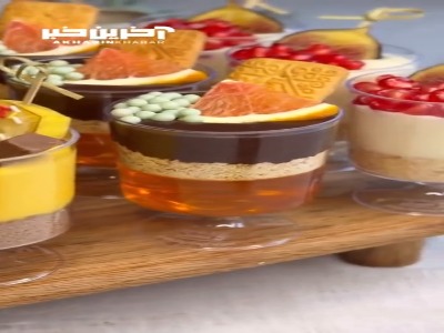 دسر رنگارنگ تک نفره؛ برای مهمانیها خیلی شیک است