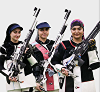 تیراندازی قهرمانی آسیا؛ تیم تفنگ دختران جوان ایران چهارم شد