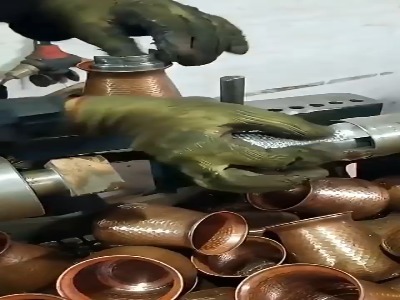 هنر شکل‌دهی به مس به روش چرخکاری روی دستگاه تراش