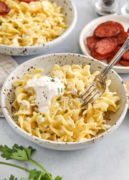 طرز تهیه پنیر کاتیج و نودل