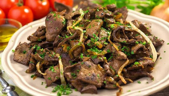 خوراک جگر مرغ مناسب خوابگاه و شام ساده