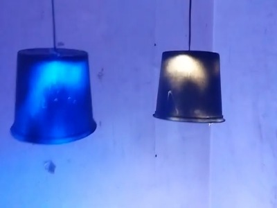آموزش ساخت چراغ دیواری آویز با ظروف پلاستیکی به روش هنرمند هندی