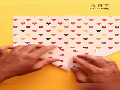 خلاقیت درست کردن پاکت نامه ی قلبی