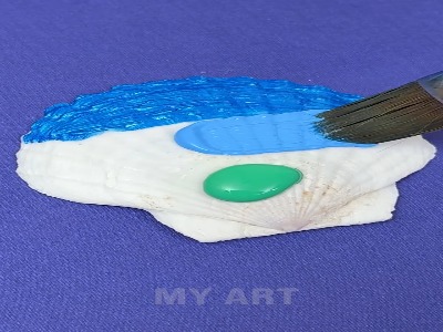 طرح دریا در بستر صدف