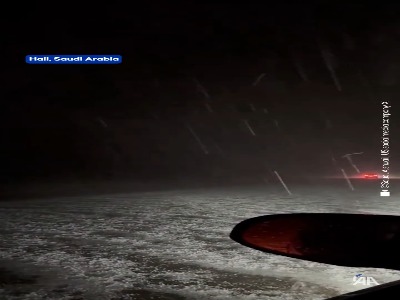 بارش تگرگ شدید در عربستان