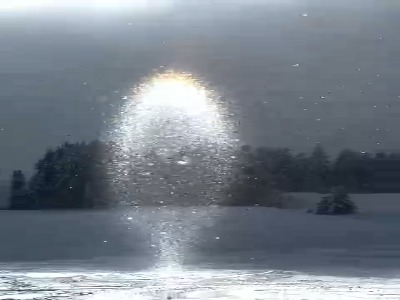 پدیده‌ی نادر ستون خورشیدی در اتریش