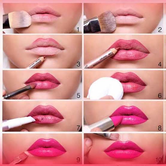 میکاپ  حرفه‌ای لب