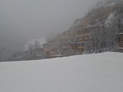 بارش زیبای برف در ماسوله گیلان