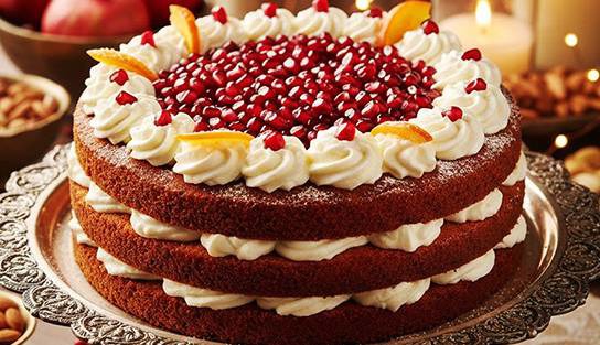 آموزش تصویری کیک یلدایی ساده