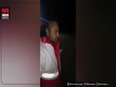 نجات زن مسن گرفتار در سیل روستای ده نظر ریگان