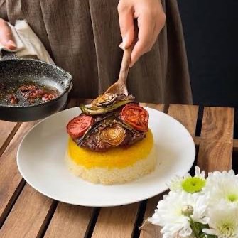 کباب سرداشی همدان با پلو زعفرانی