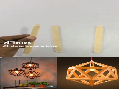 لوستر با چوب بستنی خیلی قشنگ میشه!