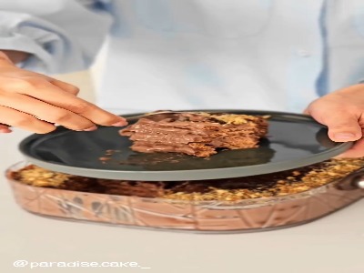 دسر یخچالی شکلاتی راحت و خوشمزه