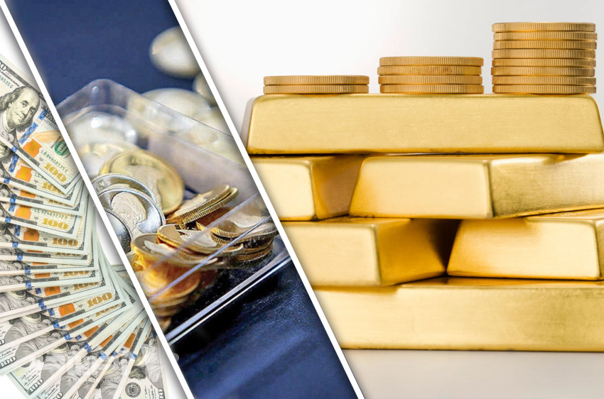 کاهش قیمت‌ها در بازار طلا؛ دلار وارد کانال ۱۵۸ هزار تومان شد