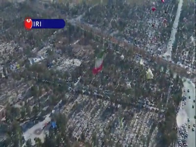 گلباران هوایی گلزار شهدای بهشت زهرا(س) تهران