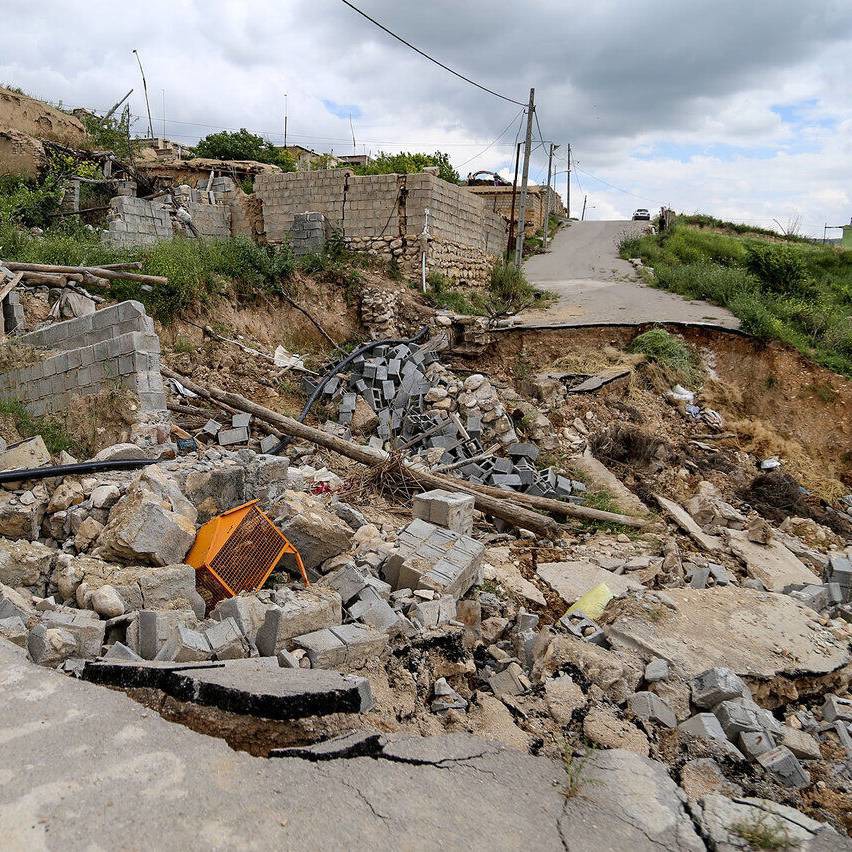 رانش زمین در بندرعباس ۱۵۰ رأس دام سبک را تلف کرد