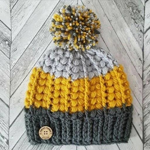 کلاه بافتنی خیلی ساده و شیک
