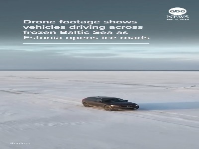 افتتاح نخستین جاده یخی زمستانی در استونی
