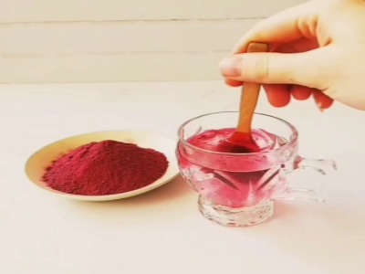 آموزش تهیه پودر لبو ، به عنوان رنگ دهنده طبیعی برای انواع دسر