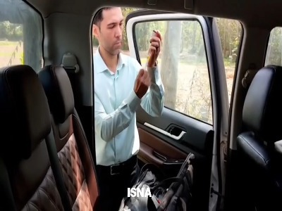 نجات گربه جنگلی گرفتار تله سیمی در کوچصفهان
