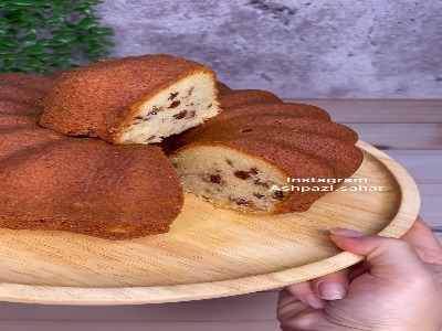 کیک کشمش و گردو سالم و رژیمی