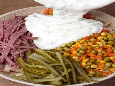 سالاد ماکارونی مجلسی و شیک