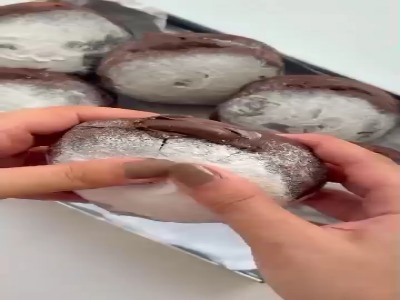 عصرونه دونات شکلاتی خوشمزه، بدون سرخ کردن